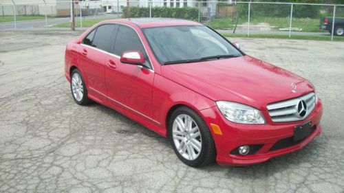 2009 mercedes benz c300 red 4door luxury sedan very clean inside &amp; out 43k miles