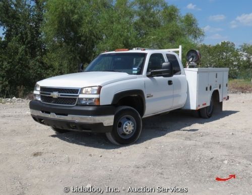 2006 chevrolet 3500 ext cab service mechanics truck 6.6l duramax allison crane