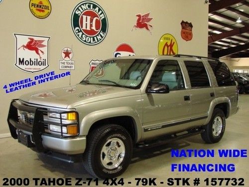 2000 tahoe z-71 4x4,grille guard,leather,16in polish wheels,79k,we finance!!