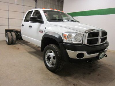 White dodge ram 5500 quad cab cummins turbo diesel auto 4x4 drw exhaust brake