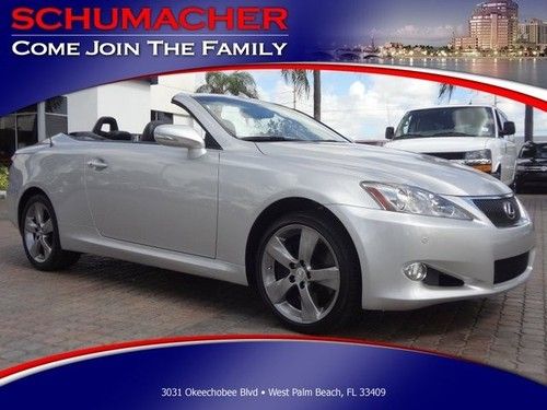 2010 lexus is350c convertible pearl white w black leather