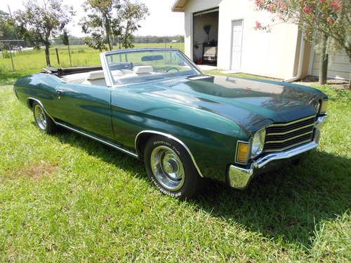 1972 chevelle convertible survivor with 41,081 actual miles build sheet