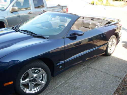 2000 pontiac firebird trans-am convertible 5.7l v8 auto ws6.   31,000 miles