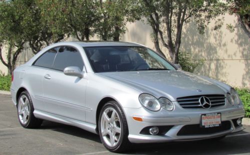 Used 06 mercedes benz clk500 coupe navigation sport moon roof leather clean