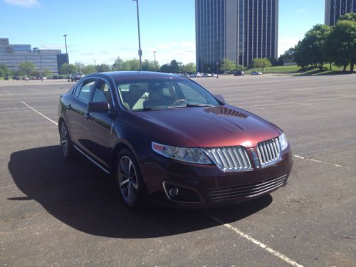 2009 lincoln mks base  4-door 3.7l,no reserve,rebuilt,pano roof,navi,rear cam