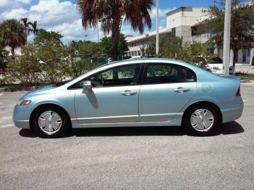 2007 honda civic hybrid sedan 4-door 1.3l gas saver 1 owner florida car no rust