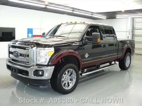 2012 ford f-250 lariat crew 4x4 diesel sunroof nav 20's texas direct auto