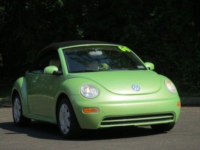 2004 volkswagen beetle gl convertible! automatic rare color leather clean carfax