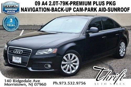 09 a4 2.0t-79k-premium plus pkg-navigation-back-up cam-park aid-sunroof