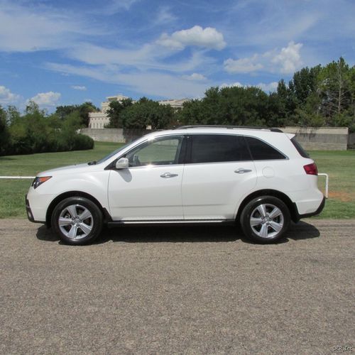 2011 mdx sh-awd tech package white/gry lthr roof nav 28k 1-ownr immaculate