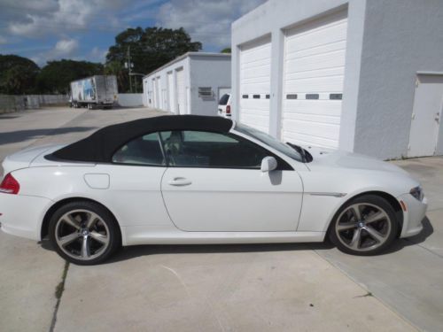 2009 bmw 650i convertible, white with beige leather, 38,000 miles