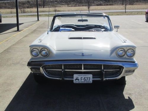 1960 white ford thunderbird convertible