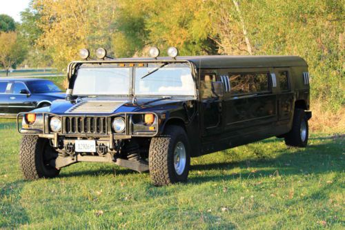 H1 hummer limousine, limo, seats 14, fireplace, light rac, new eng w/ 30kmi bid!