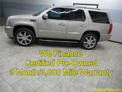 07 escalade luxury awd gps/navi tv/dvd sunroof certified warranty finance texas