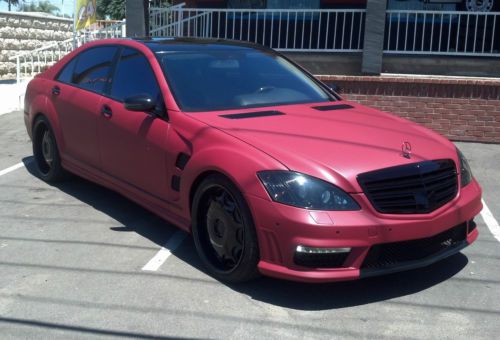 07 s550 s65 amg conversion unique red wrap 21&#034; wheels custom lorinsor fenders