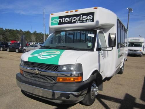 08 chevrolet express cutaway duramax diesel airport shuttle  bus 14 passenger