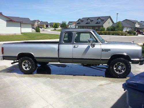 1990 dodge power ram 250 extended cab long bed efi 360 5.9 v8 4x4 pw pl a/c