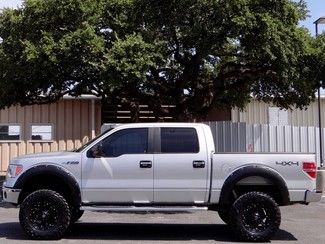 2010 silver xlt 5.4l v8 4x4 leather sirius sony sync lifted fuel wheels nitto