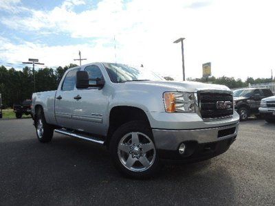 11 gmc sierra sle 6.6l duramax 4x4 20" aluminum wheels katskin leather seats