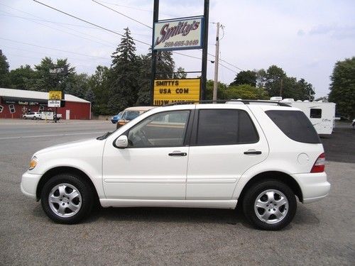 2002 mercedes benml320 suv 3.2l bose white clean carfax navigation roof perfect!