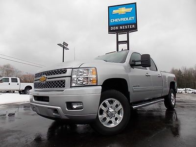 12 chevy silverado 2500hd 4x4 duramax diesel ltz heated black leather backup cam