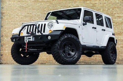 2011 jeep wrangler unlimited sahara! 1ownr! aev 5.7l hemi! 4.5in lift! loaded!