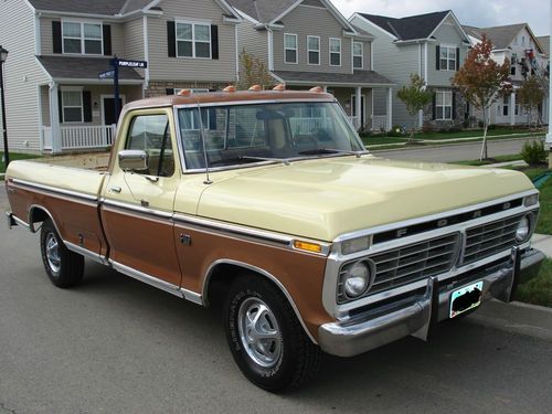 1973 f-100 pickup 2wd 2-tone rebuilt 360 &amp; c-6 transmission matching numbers