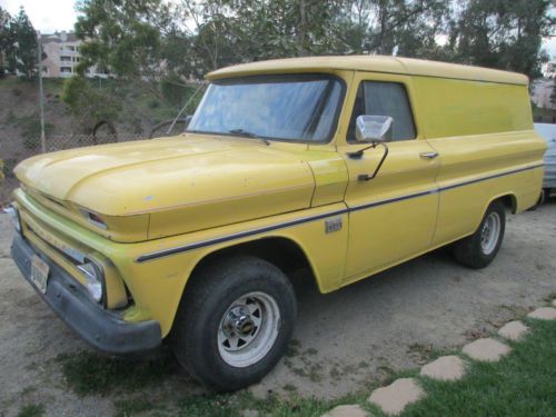 1966 chevrolet short bed c10 panel 2 door suburban rare 4.3 vortec auto 1/2 ton