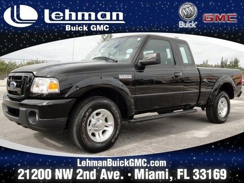 11 ford ranger ext cab sport power pkg 4.0l v6 2wd clean florida