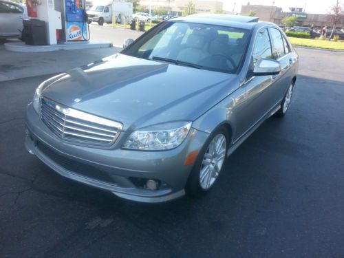 2009 mercedes-benz c300 4matic luxury sedan salvage title no reserve runs great