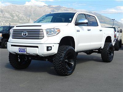 Tundra crew max platinum 4x4 custom new lift wheels tires navigation leather