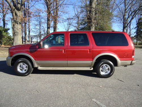 2005 excursion diesel eddie bauer 4x4 one owner, fully loaded, nav, factory ent.