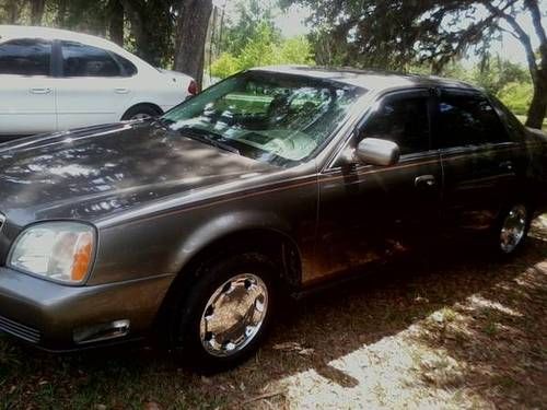 2001 cadi cadillac &gt;bronze&lt; 4door-power-auto-leather loaded!! a/c &amp; chrome rims