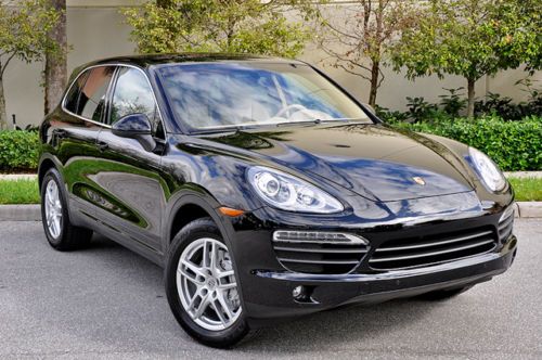 2013 porsche cayenne s! black/tan! low miles! fresh service! loaded! save!