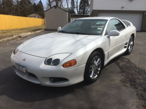 1997 mitsubishi 3000 gt low miles diamond white very clean.