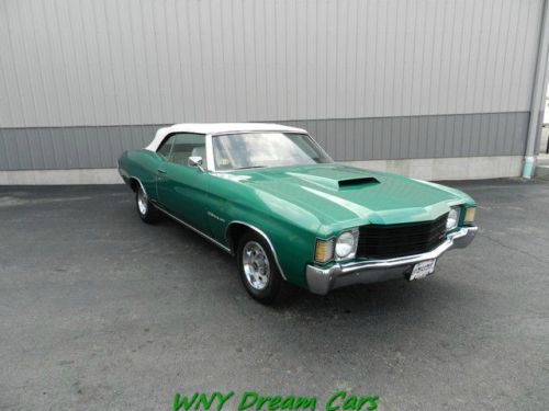 1972 chevrolet malibu convertible ** 350 v8 - 4 speed - no reserve!!!!!!!! **