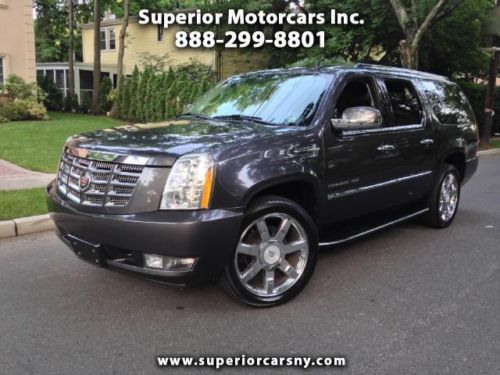 10 escalade-esv-luxury pkg-22&#039;s-tvs-navigation-sunroof-clean carfax-xenons-mint