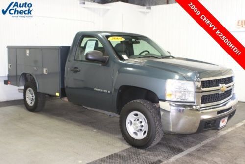 Used 09 chevy k2500hd regular cab 4x4 reading utility box 6.0l v8 work truc