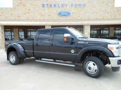 Black 2012 ford super duty f-350 drw 4wd lariat 4x4 100k mile warranty avail