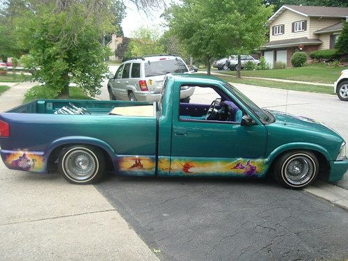 1994 chevrolet s-10 pickup lowrider custom paint 4 pump hydraulics set up