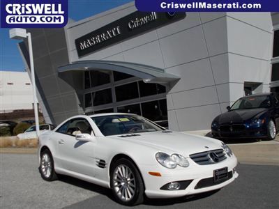 Low miles sl 55 convertible hard top nav amg wheels nav leather push go white