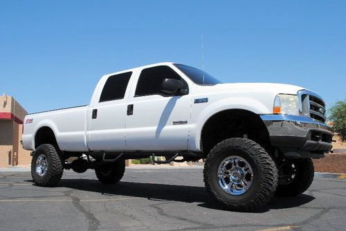 2004 ford f-350 crewcab 4x4 turbo diesel 6" lift package xlt low$$ in arizona