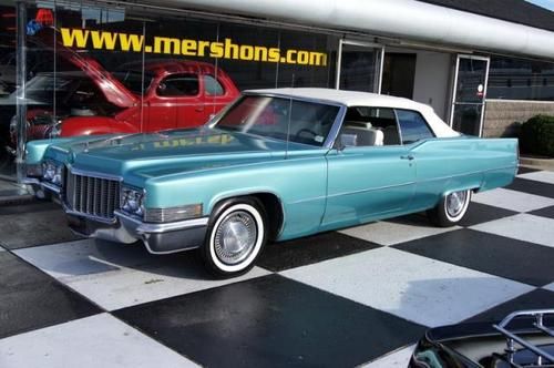 1970 cadillac deville convertible adriatic turquoise