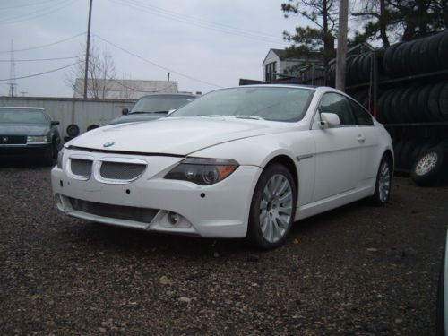 2005 bmw 645i 2door white 130,000 miles salvage title