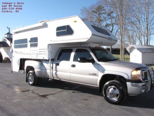 2005 gmc 3500 sle duramax diesel &amp; lance truck camper --what a pair!