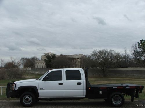 07 c3500 crew cab w/t 6.6l duramax diesel 2wd drw flatbed auto