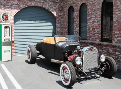 Traditional flathead roadster hot rod