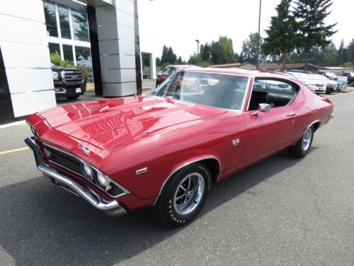 1969 chevrolet chevelle ss-396 20k in garnet red paint stunning restoration !