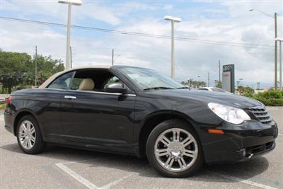 2008 black chrysler sebring limitied convertible 2door