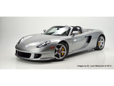 2005 porsche carrera gt silver black 9k miles porsche service history all stock!